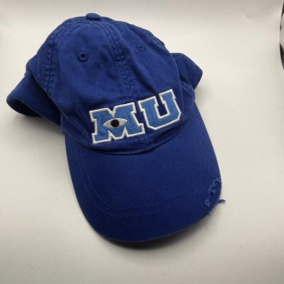 NWT Disney Parks Monsters University MU Blue Hat Adult Adjustable Pixar Cap - Picture 1 of 3